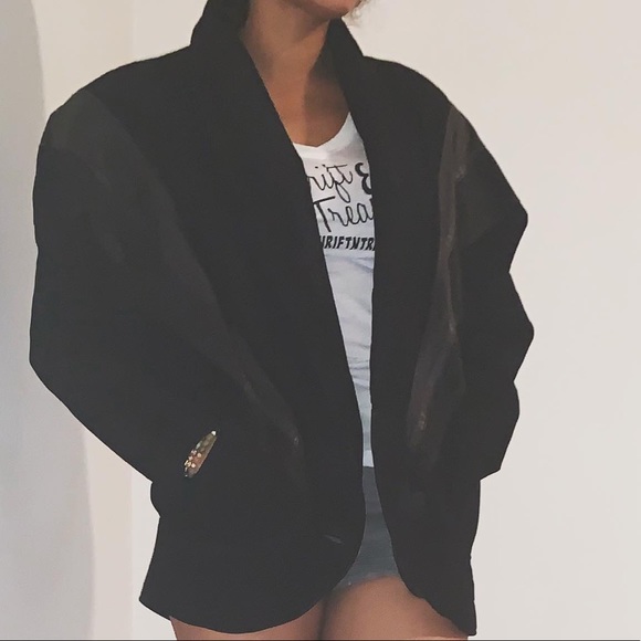 Vintage Suede and Snakeskin Bomber Coat - Picture 2 of 3